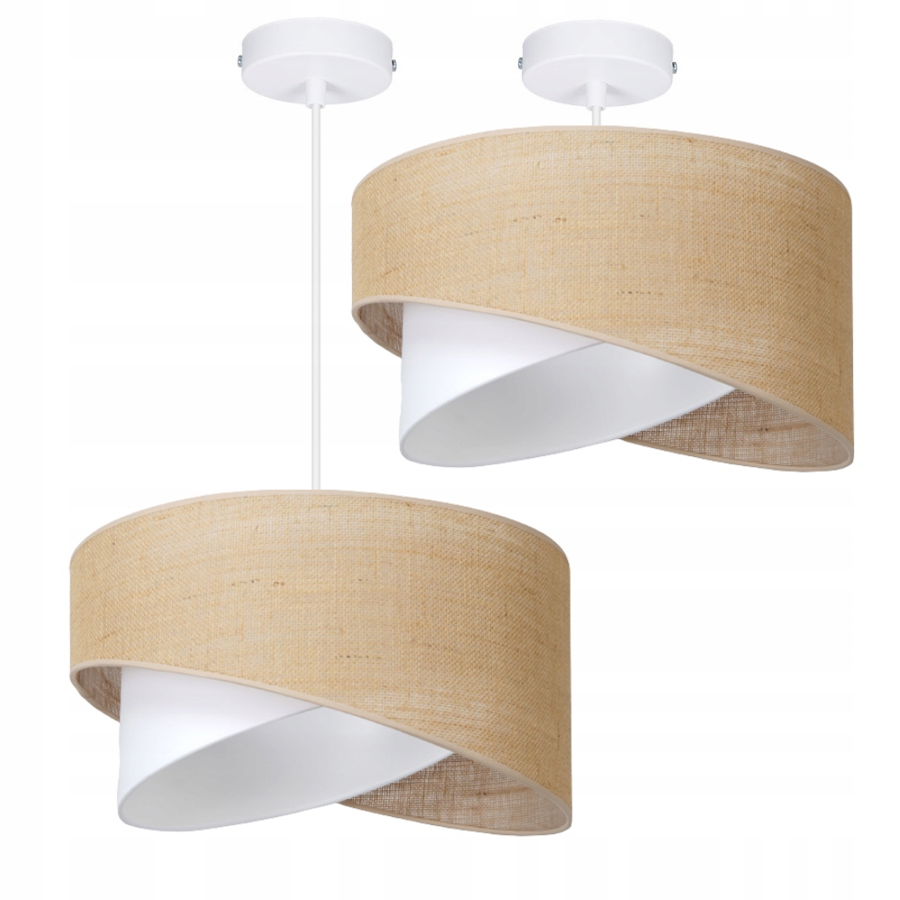 Boho Lampa Sufitowa Wisząca Juta Asymetria 45 CM