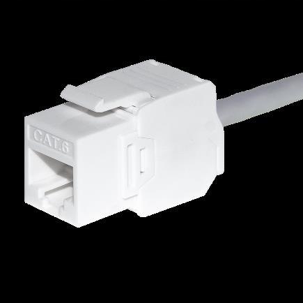 Moduł keystone Jack RJ45 kat. 5e Utp, beznarzędziowy Netrack, biały