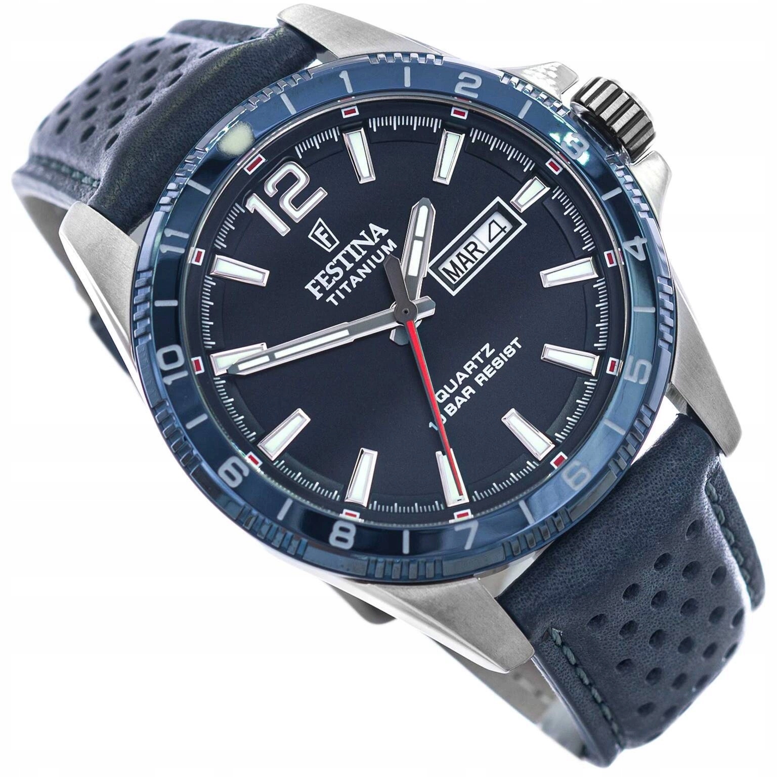 Pánské Hodinky Festina F20699/2 Titan Datum Modré S Řemínkem Datumovka