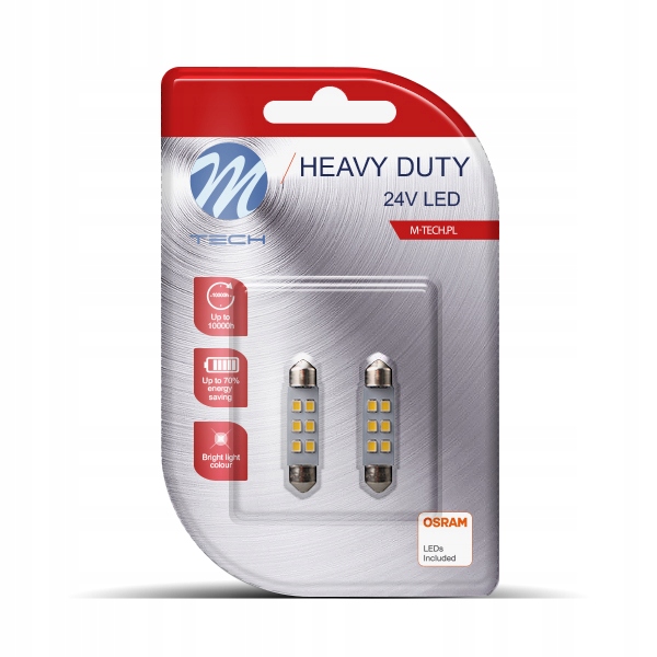 

2x Żarówka Osram Led C10W 41mm 24V Tir Zimna /9105