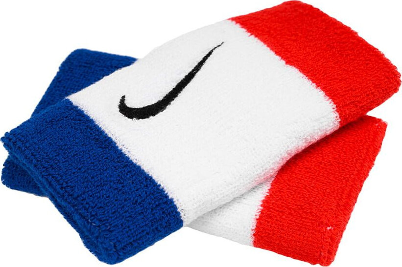 Froté Na Zápěstí Nike Široké Swoosh Modro-bílo-červené 2 Ks
