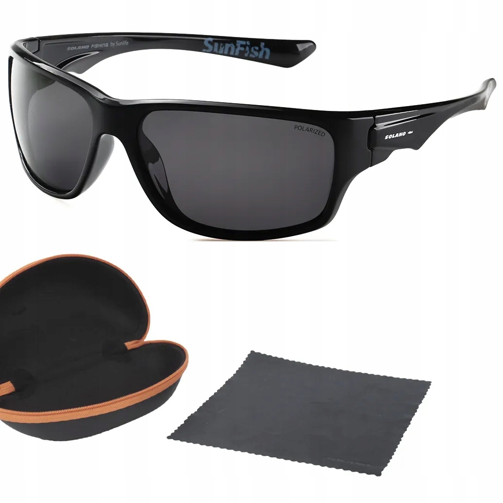 Solano Černé rybářské sluneční brýle s polarizací FL20068A