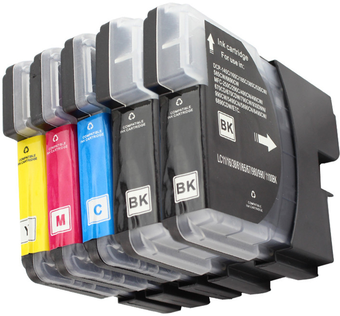 

5x Tusz LC980 Do Brother DCP-145C 165C 195C 375CW