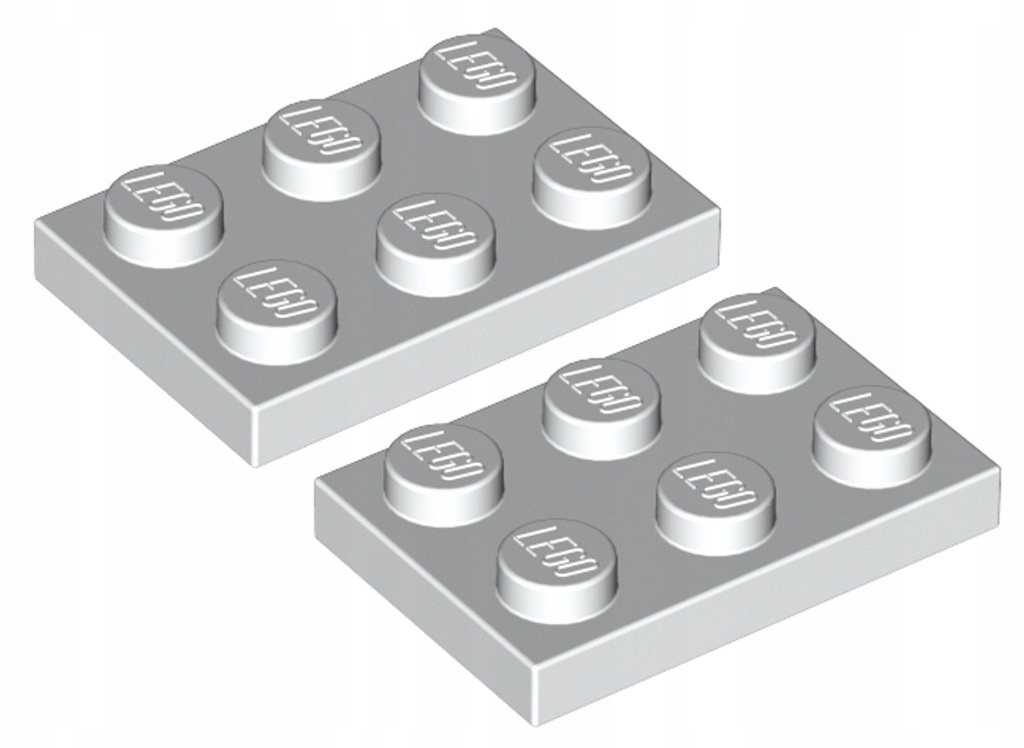 

Lego Płytka 2x3 Biała/White (3021/302101) 2szt