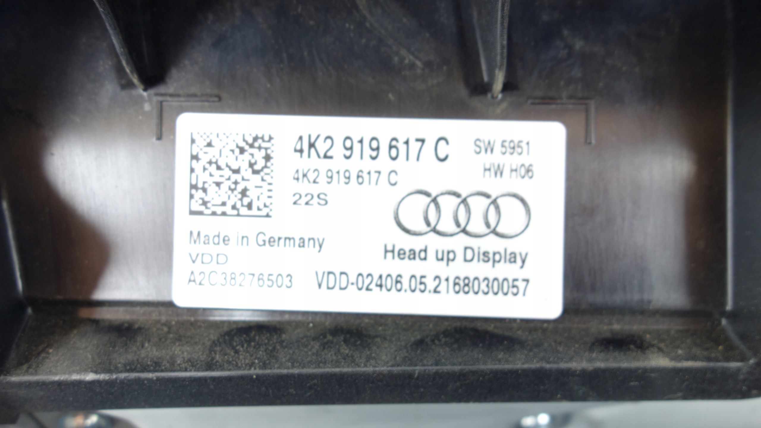 HEAD UP display AUDI A6 C8 2018- 4K2919617C