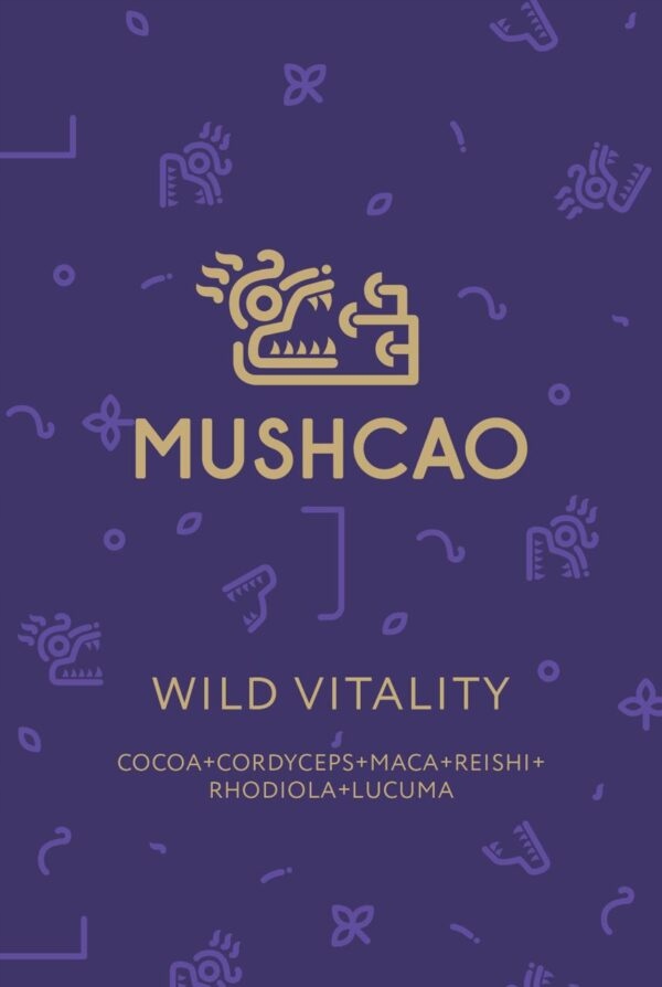 Levně Wild Vitality Mushcao s Cordycepsem, Rhodiolou, Macou, Reishi a Lukumou 150g