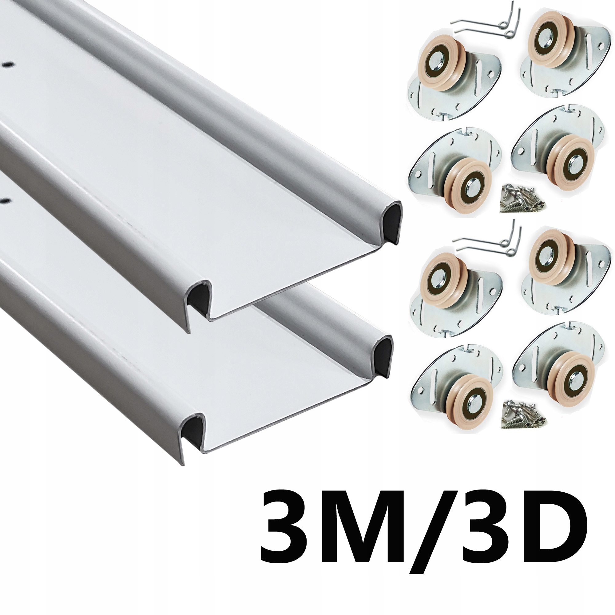 RADA - System przesuwny szafa 3M/3 Drzwi BIAŁY