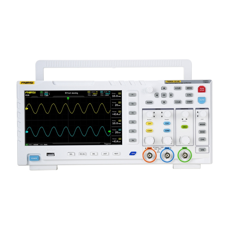 Oscilloscope Fnirsi 1014D 2V1 S Generátorom Signálov 100MHz 1GSa/s