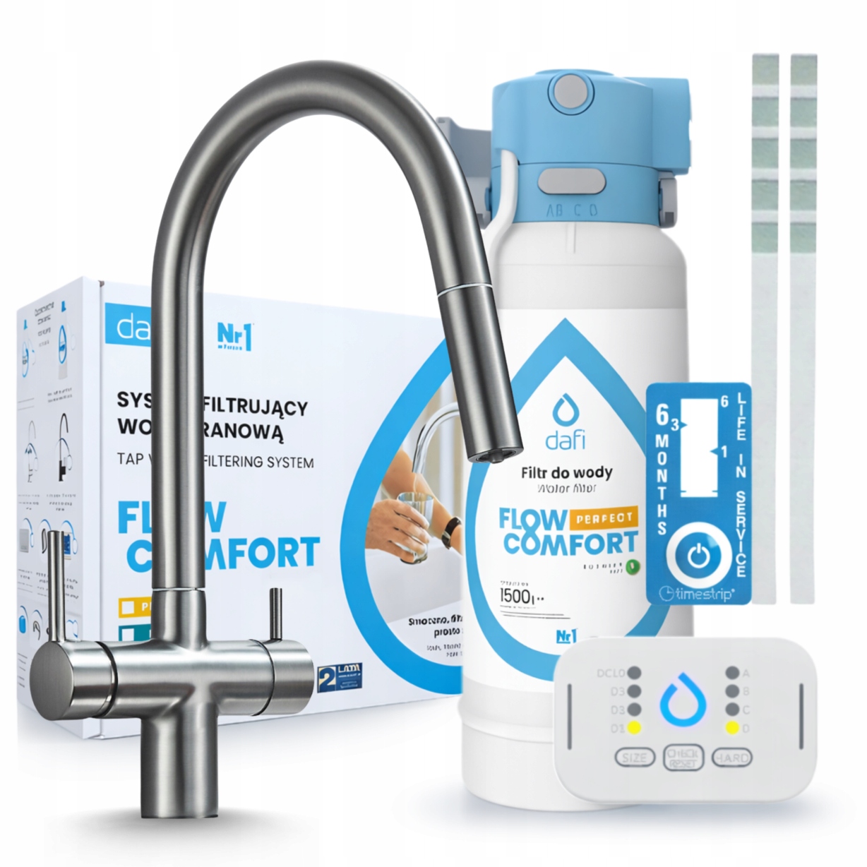 Kuchyňský Kohoutek Na Vodní Filtr Grafit A Filtr Pod Dřez Dafi Flow Comfort D-1
