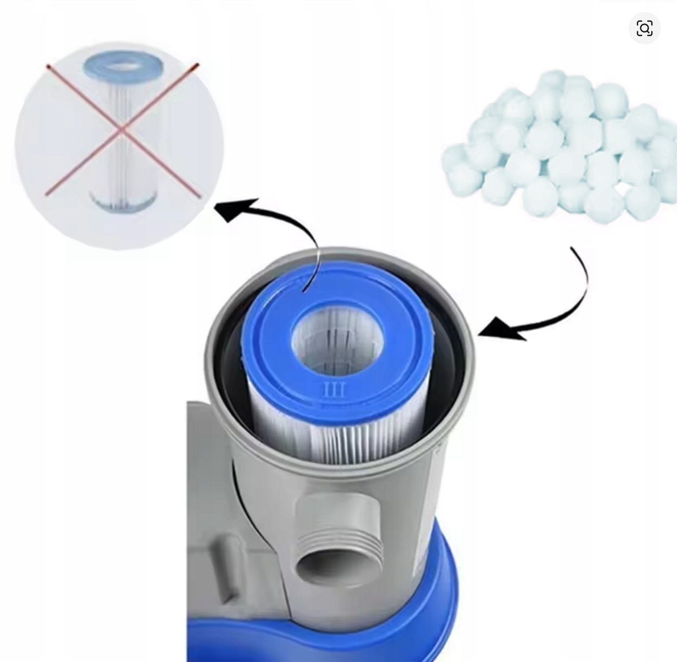 Kulki Filtrujące Pompy Piaskowej Pompa Basen Filtr 700g=25kg Piasku 291026 Rodzaj inny