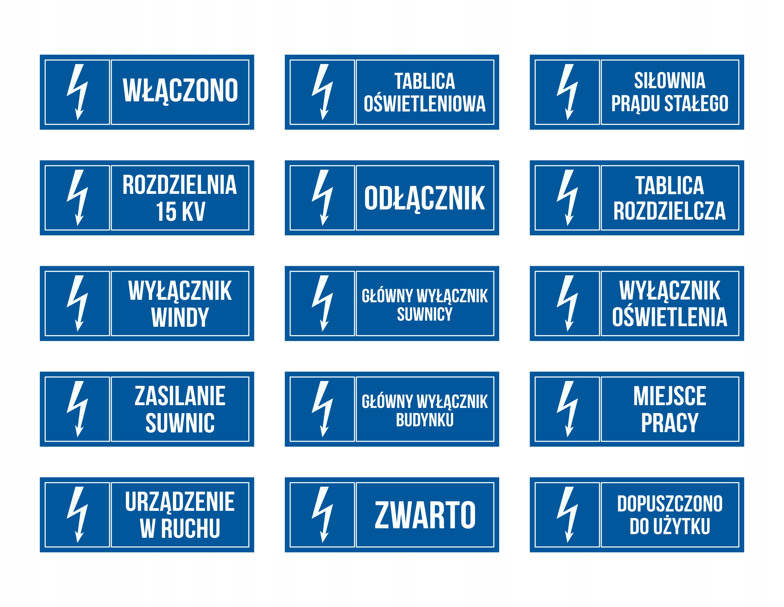 Tabliczka Informacyjna Zwarto 20x7 PCV 1mm Marka Multeo