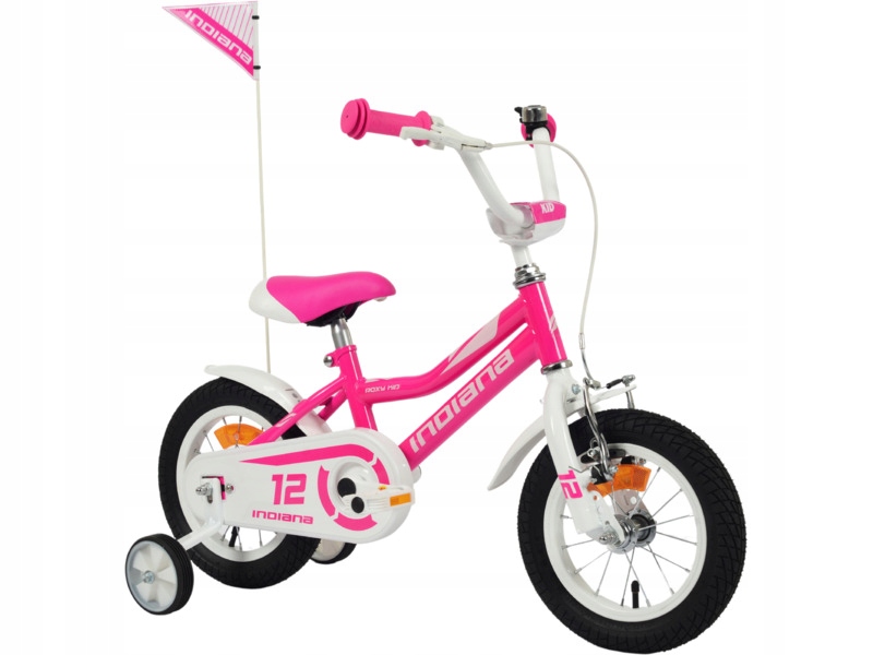 Rower dziecięcy Indiana Roxy Kid 12 cali dla dziewczynki Różowy