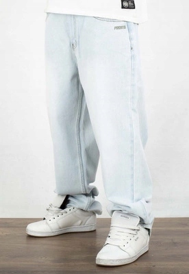 Kalhoty Prosto Baggy Overdyed světle modré