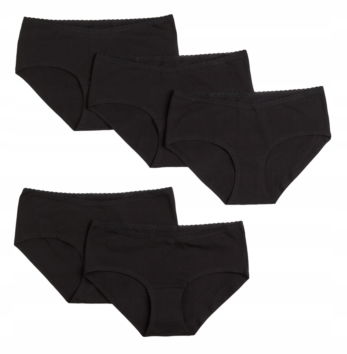 H&M MAMA HIPSTERS LOW RISE MAJTKI CIĄŻOWE HIPSTERY 5 PAK S