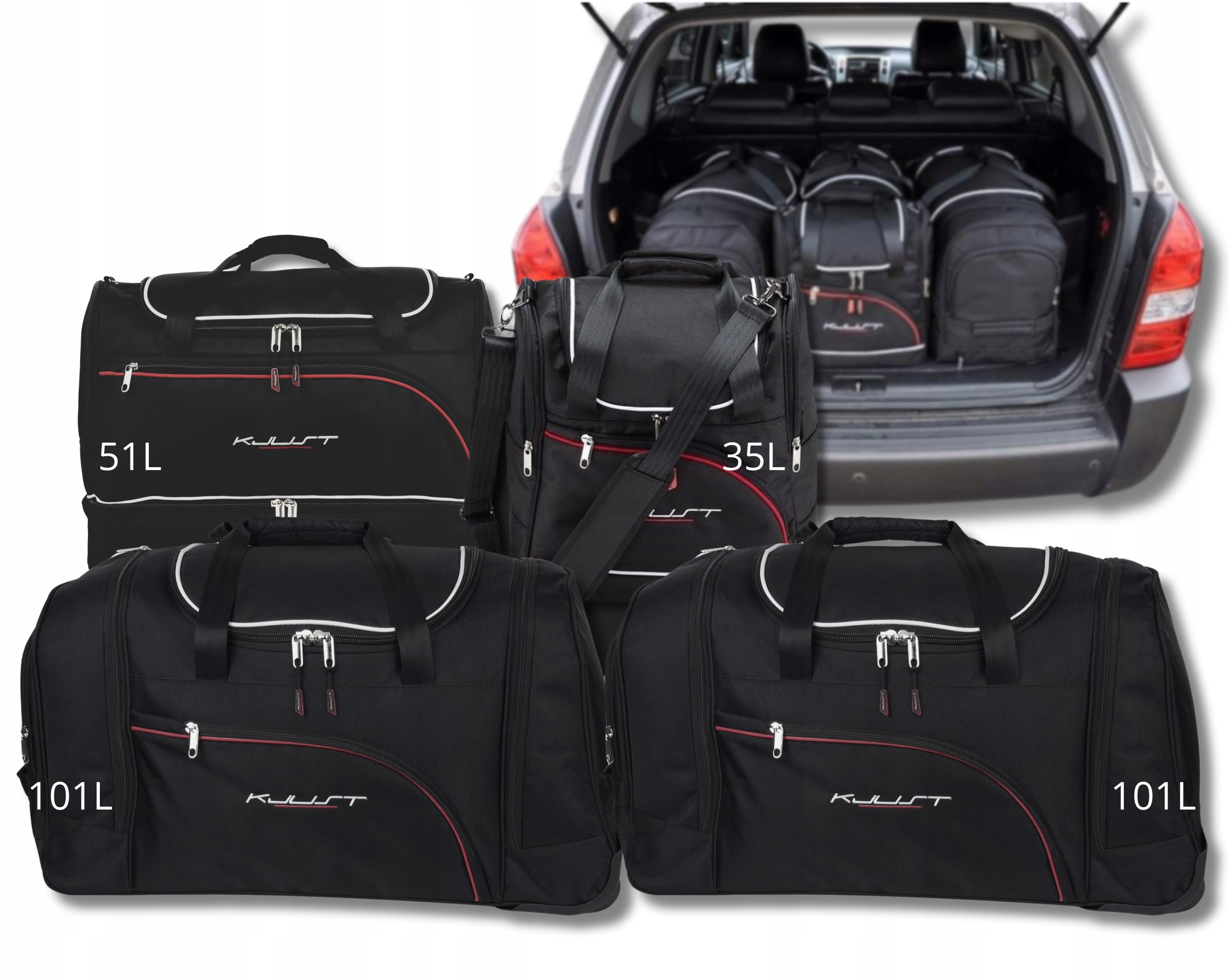 Sada tašiek Komplet Kjust do kufra Hyundai Tucson 2004-2010 4 ks