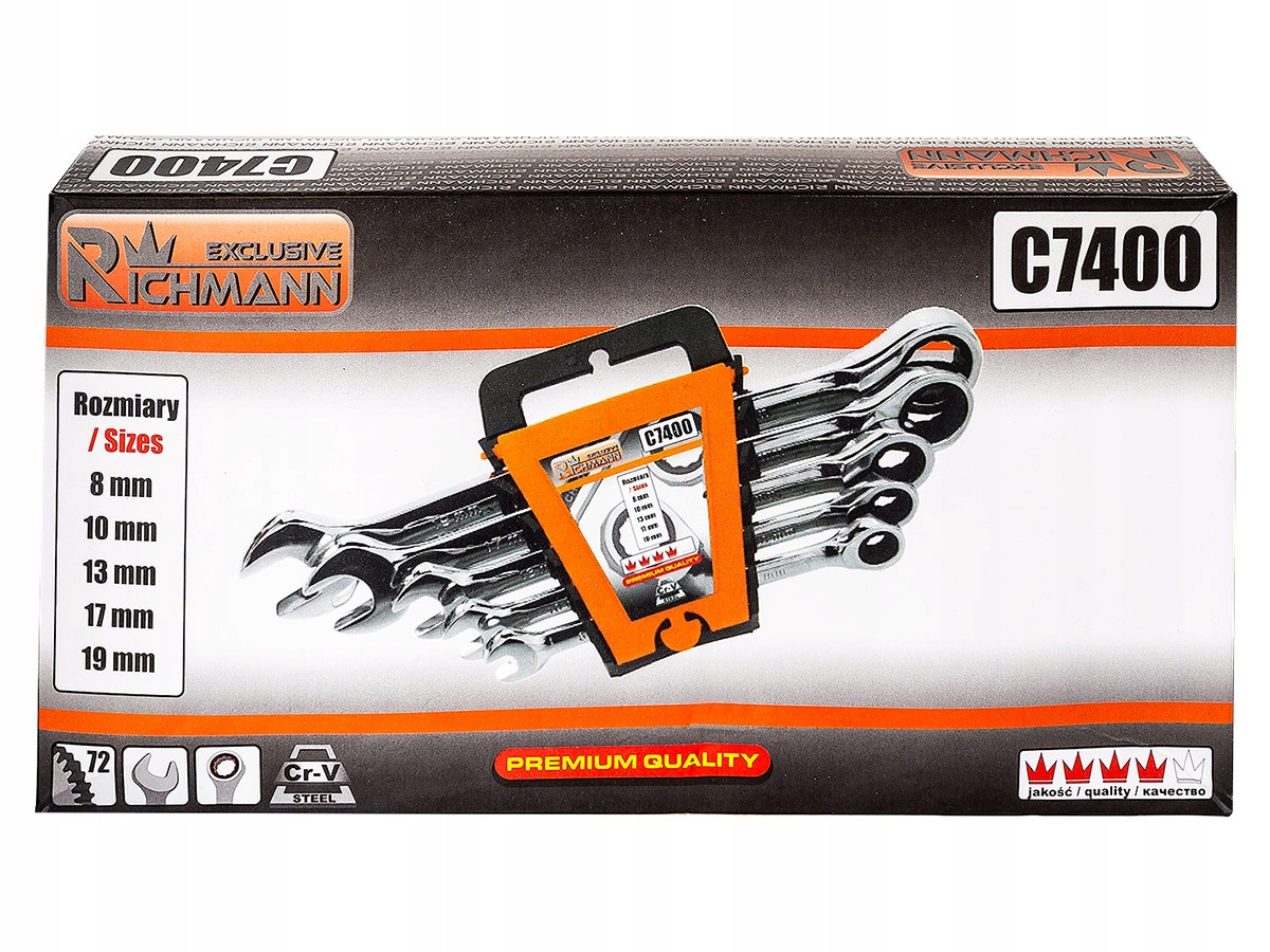 

Klucze Płaskooczkowe Z Grzechotką Corona 10-19MM