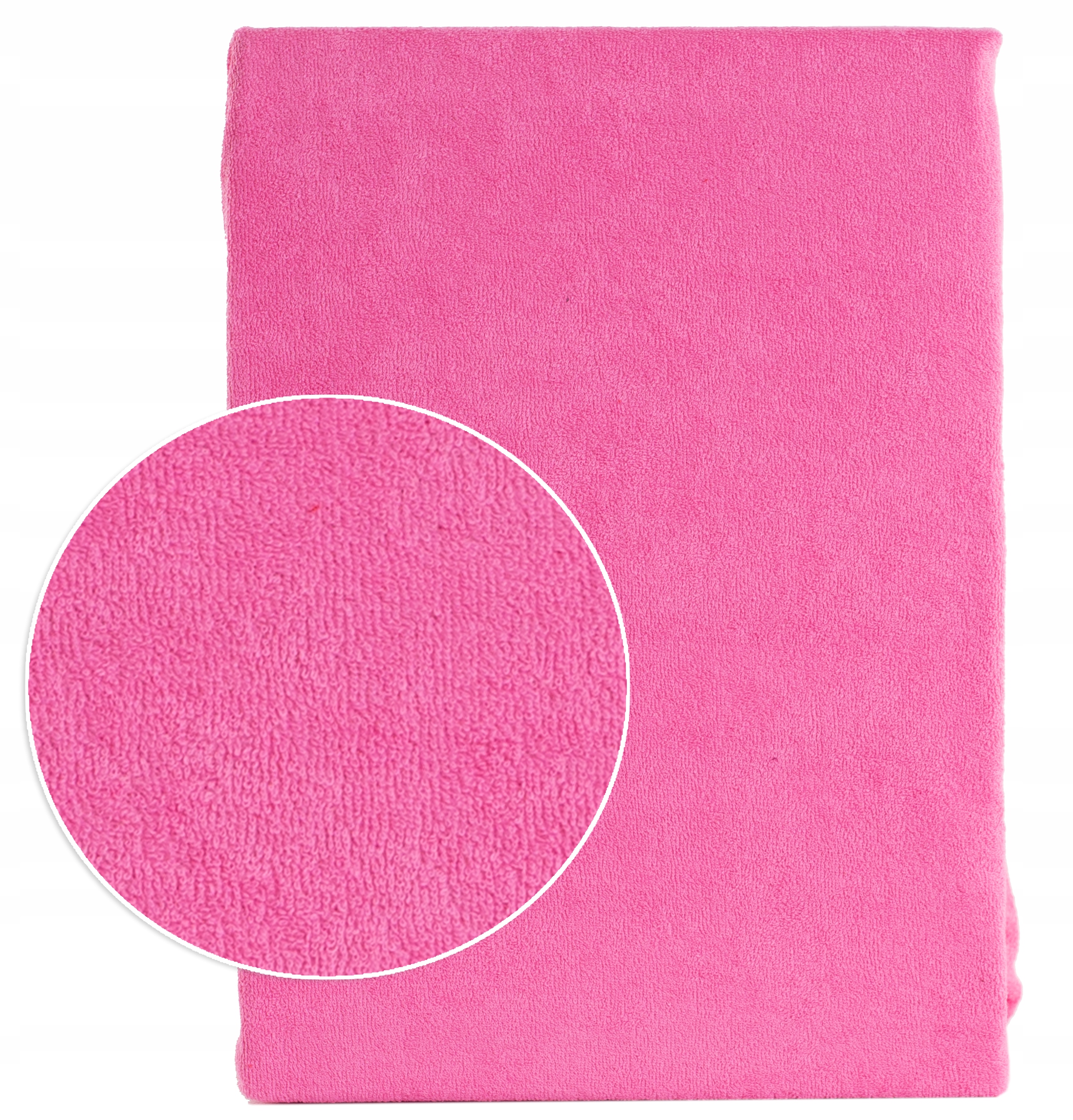 Prześcieradło z gumką 160x200 EKONOMICZNE - Różowy -PROMOCJA-