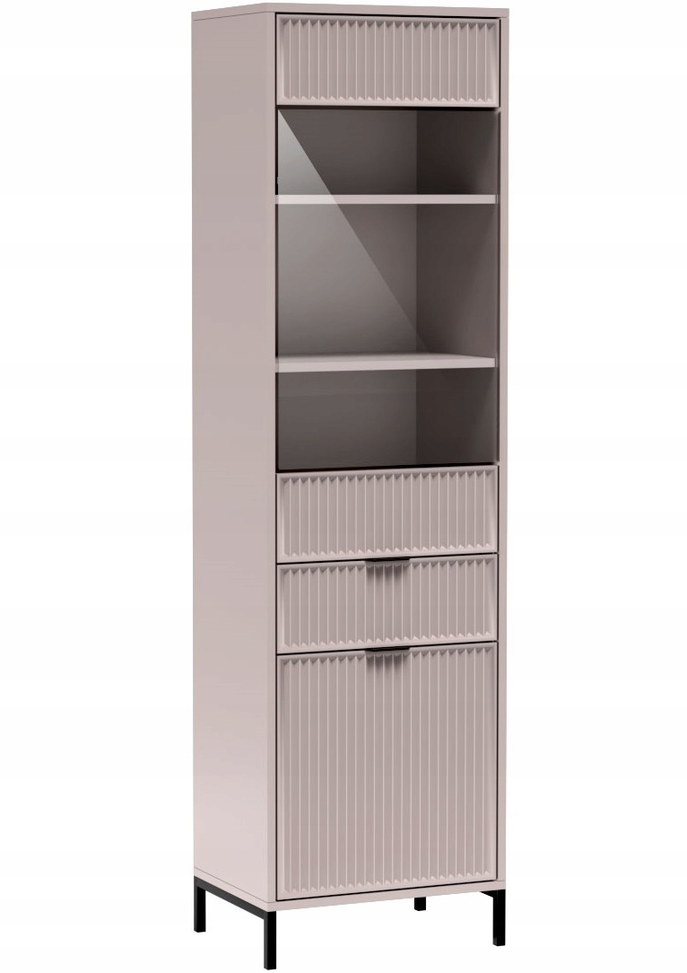 witryna na nóżkach słupek zamykany szybą Linka 05