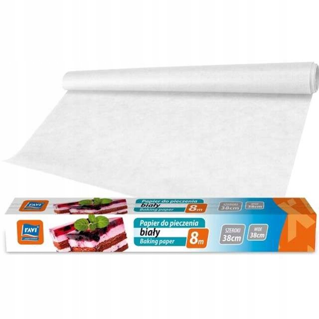 

Papier do Pieczenia powlekany Biały arkusz 38cm 8m