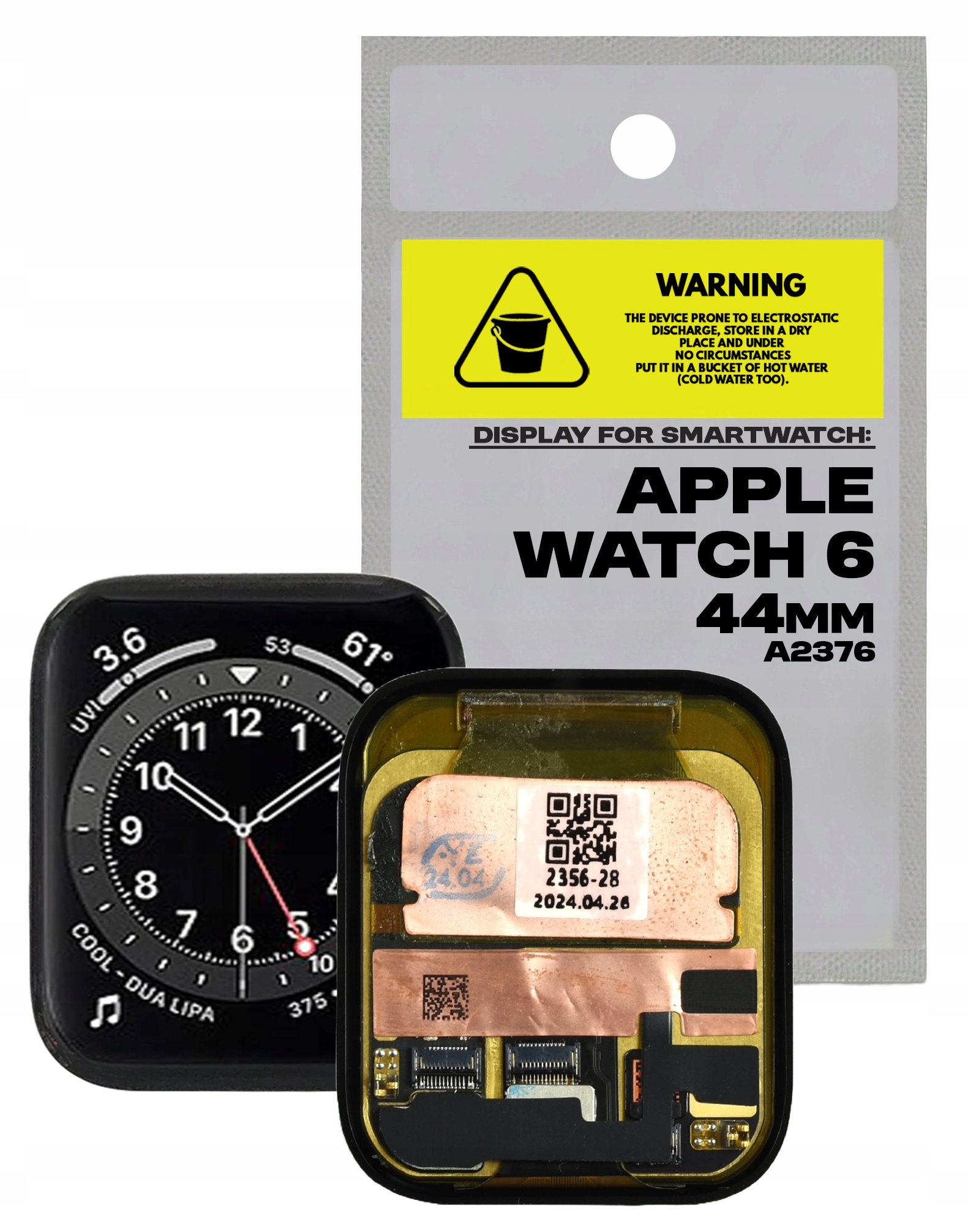 Originálny displej pre inteligentné hodinky Apple Watch 6 44 mm A2376 Oem Oled