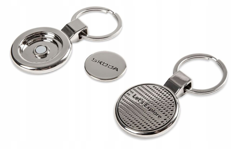 Brelok Do Kluczy Metalowy Skoda Nowy Breloczek Z Pinem Żetonem 6U0087010B