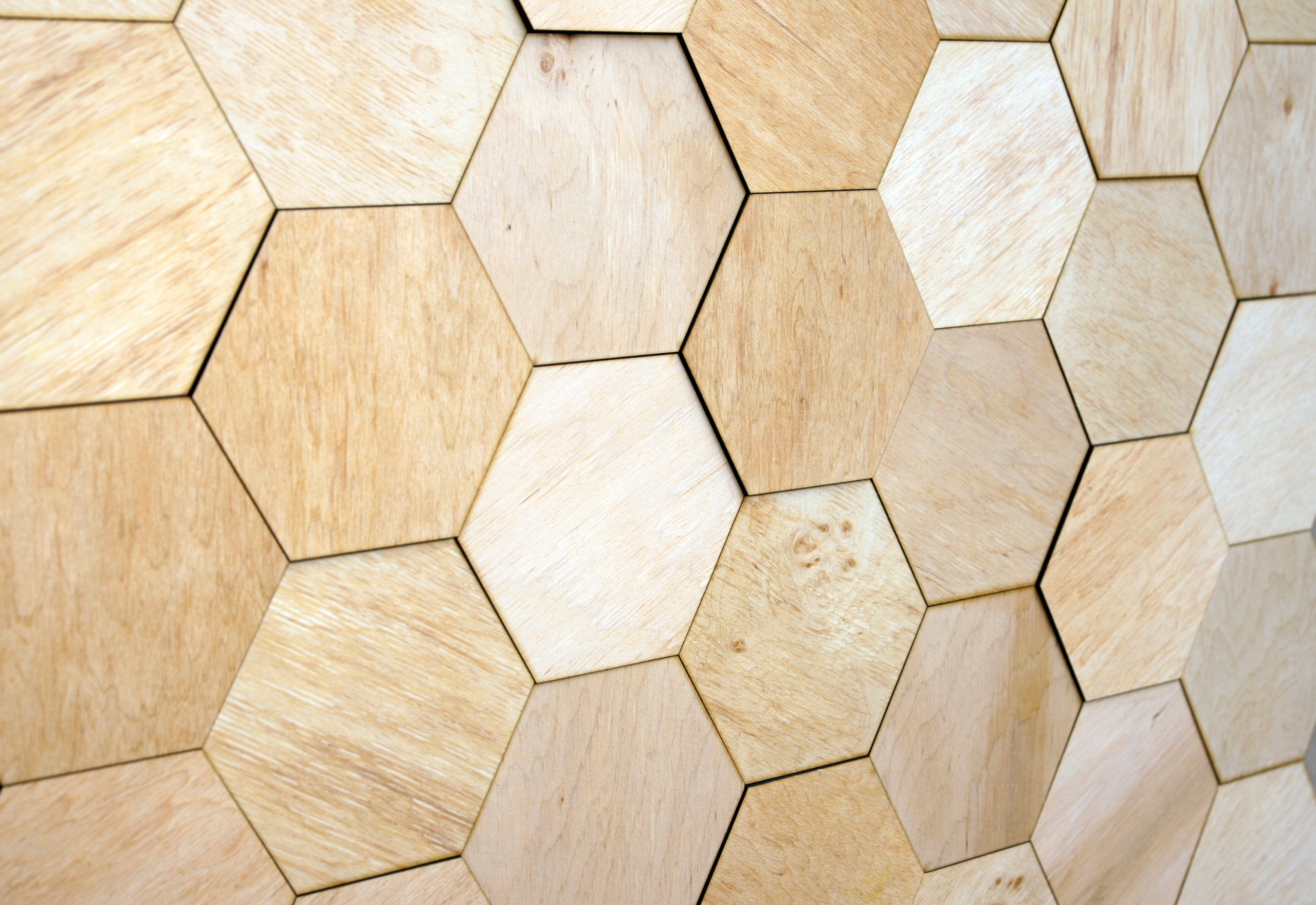 DREWNIANE PANELE ŚCIENNE HEKSAGON wzornik kolorów Grubość 6 mm