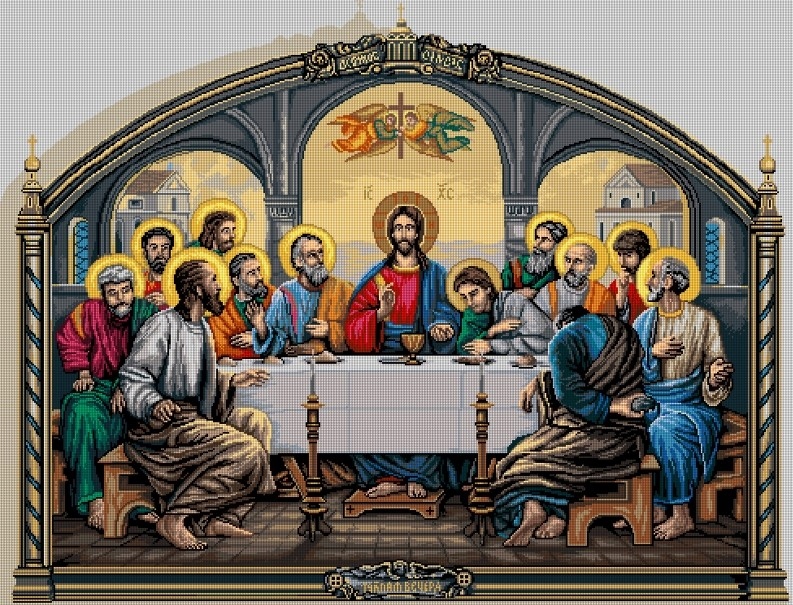 Kanva s potiskem – Poslední Večeře (č. 7282)