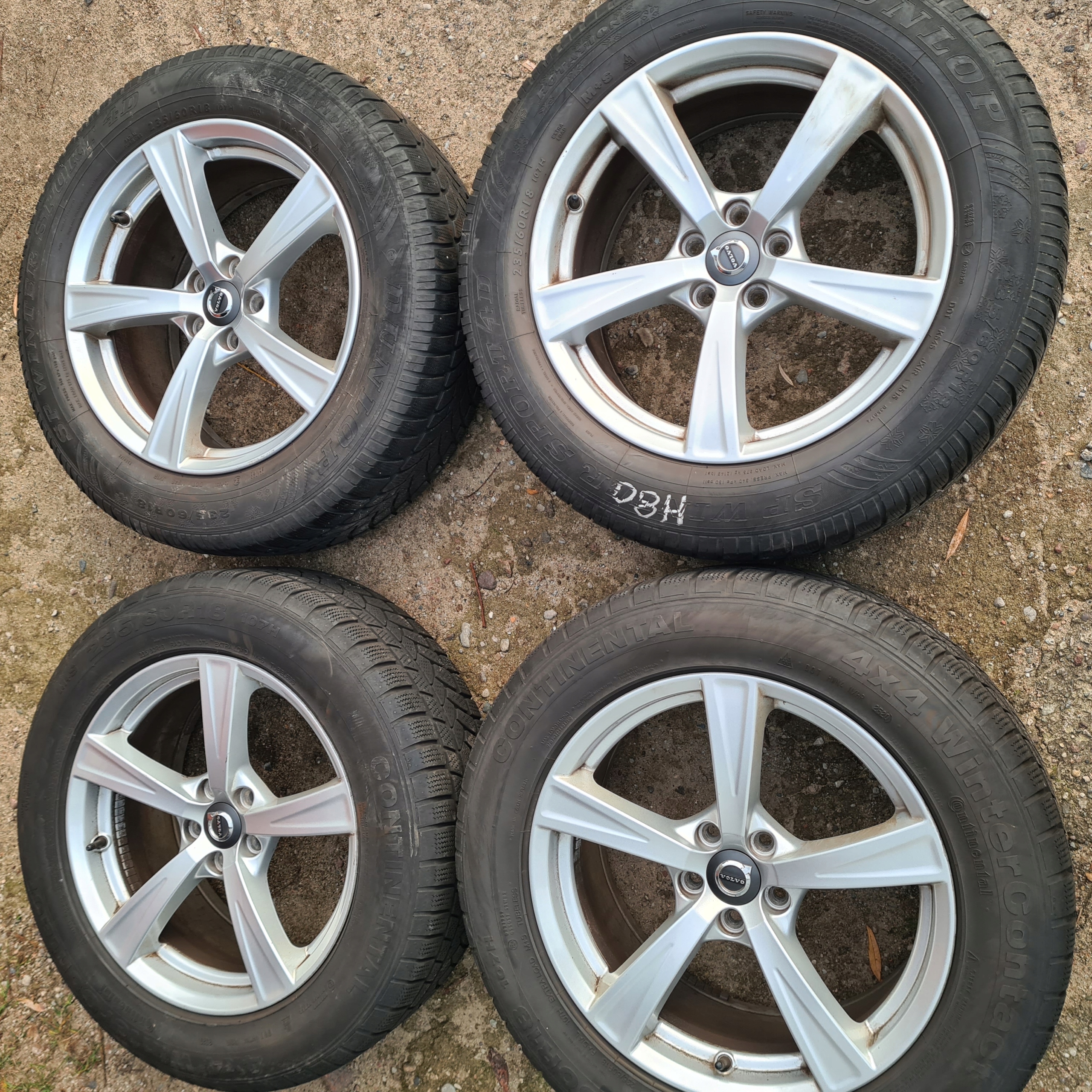 ЗИМА КОЛЕСА ОРИГИНАЛ VOLVO XC 90 XC 60 FORD EDGE Е-PACE 235/60 R18