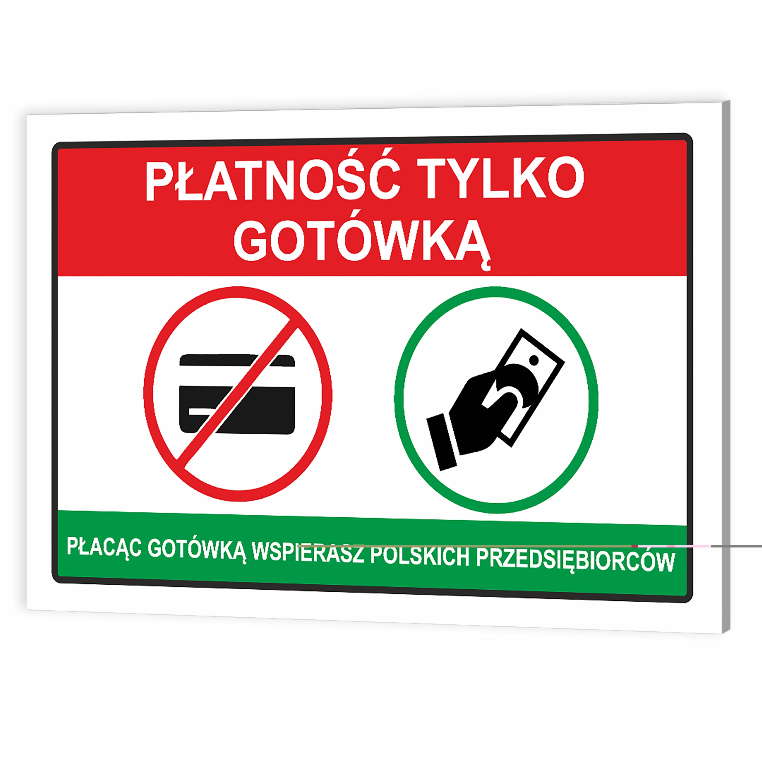 

Tabliczka Znak Pcv 40x30cm Płatność Tylko Gotówką