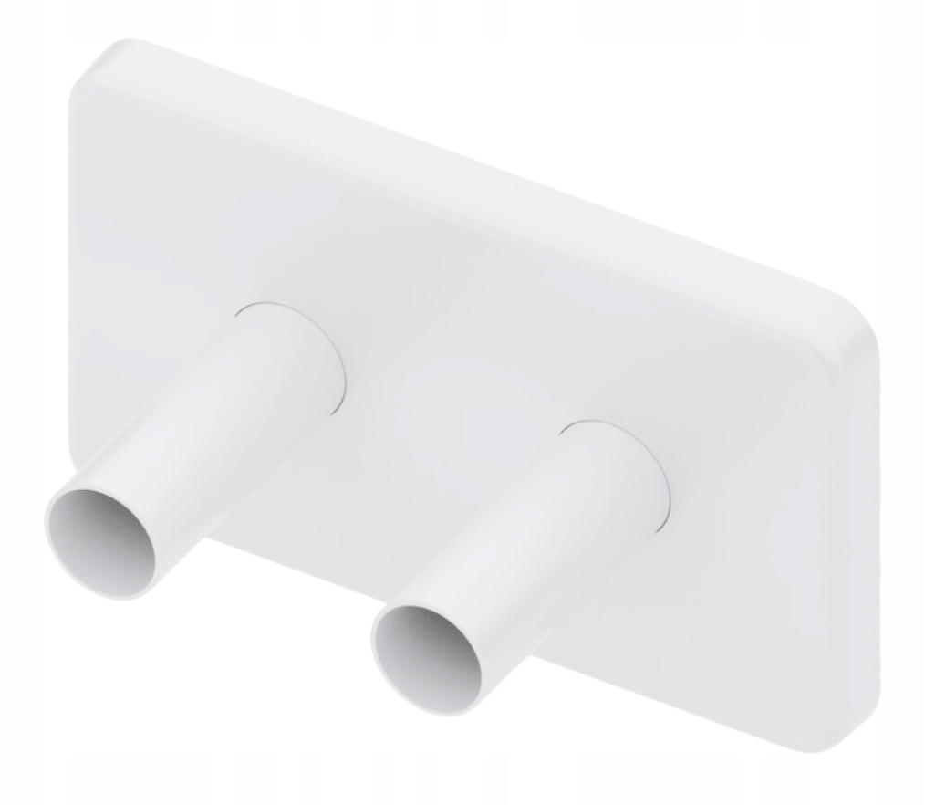 ROZETA MASKOWNICA PODWÓJNA ZESPOLONA BIAŁA ZESTAW