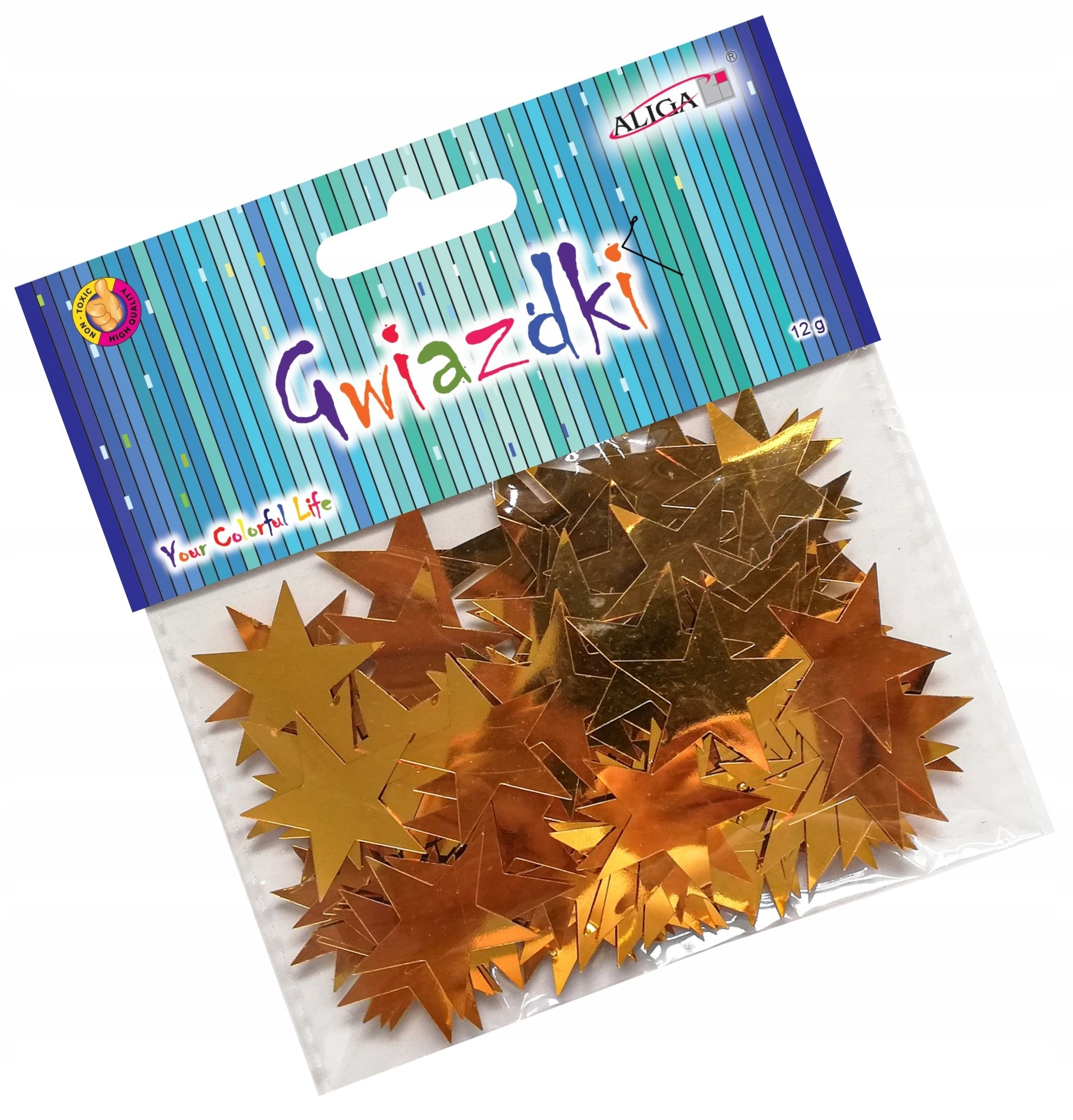

Gwiazdki Plastikowe Ozdobne Złote Konfetti 12 G