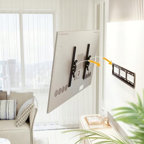 RICOO Uchwyt TV Ścienny Neigbar Slim 37-80 Cal 100kg VESA 600x400 — miniatura 2