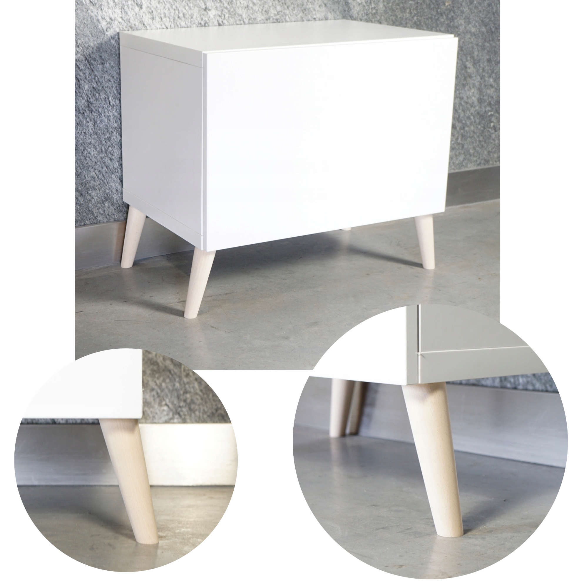 Nogi nóżki drewniane skośne zestaw mocowanie H 150 EAN (GTIN) 5901832454069