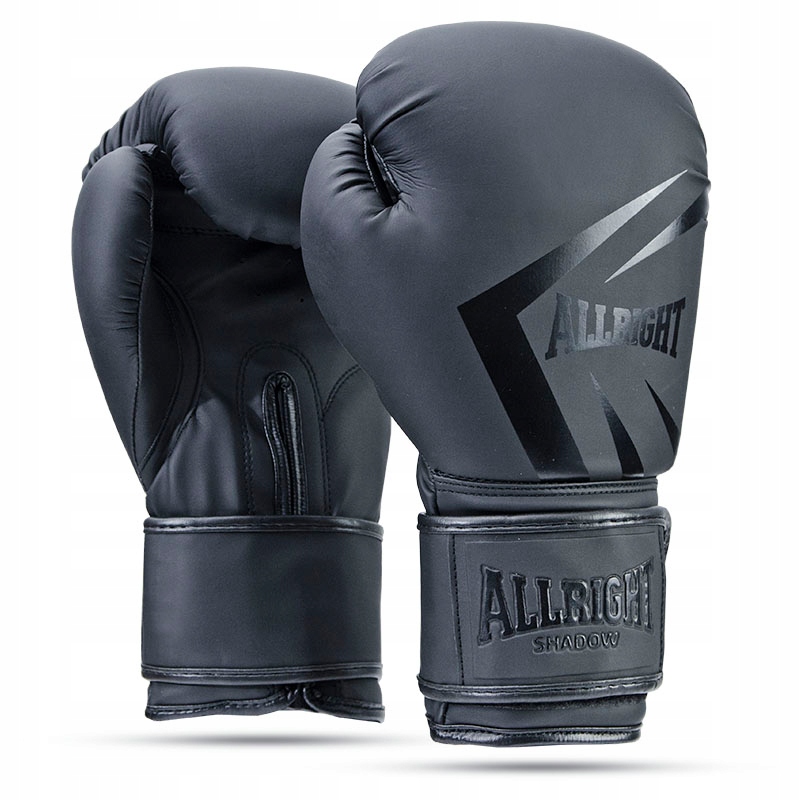 Rękawice Bokserskie 10oz Treningowe Sparingowe Czarne Matowe Shadow Pu