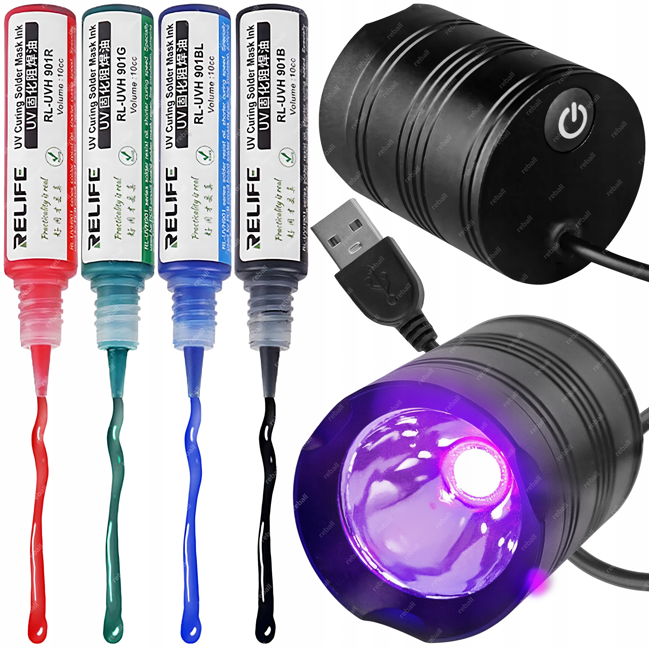 Lampa RT0418 Uv Led Pro Vytvrzování Laku Soldermasky 4 X Uv Lak