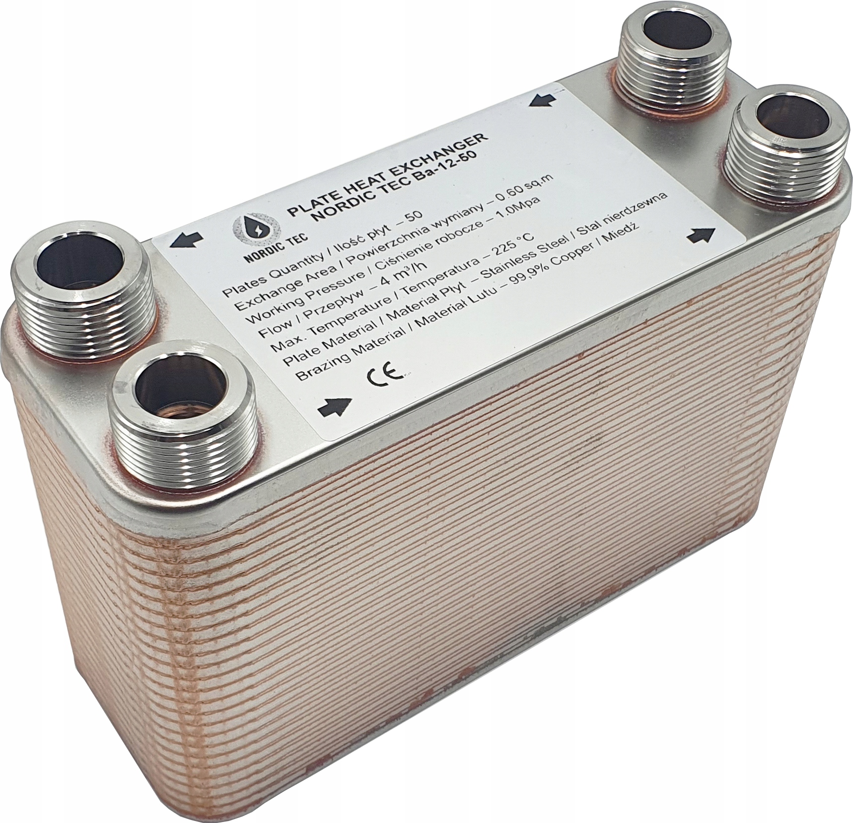 

Wymiennik Ciepła 45kW 3/4" 50 Płytowy