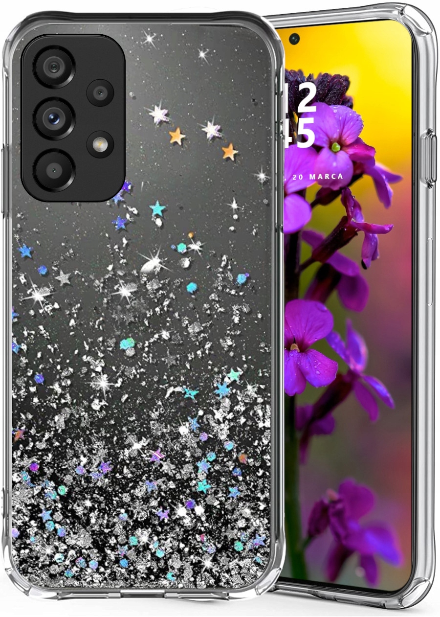 

Etui do Samsung A53 5G Glitter Case Brokat Szkło