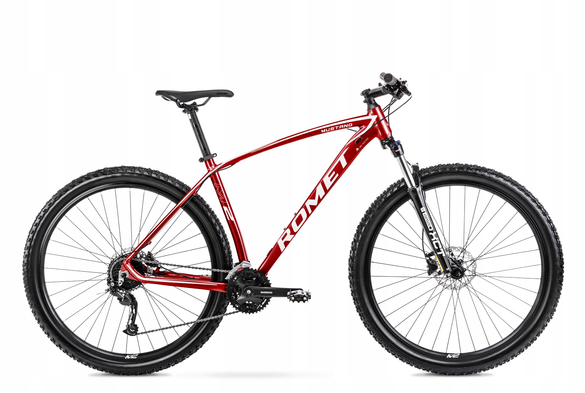 Rower ROMET MUSTANG M2 czerwono-biały 19 L