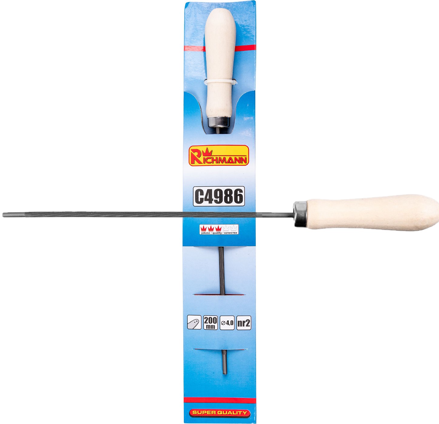 PILNIK OKRĄGŁY DO PIŁY ŁAŃCUCHOWEJ ŁAŃCUCHA TNĄCEGO 4,0 mm RICHMANN C4986