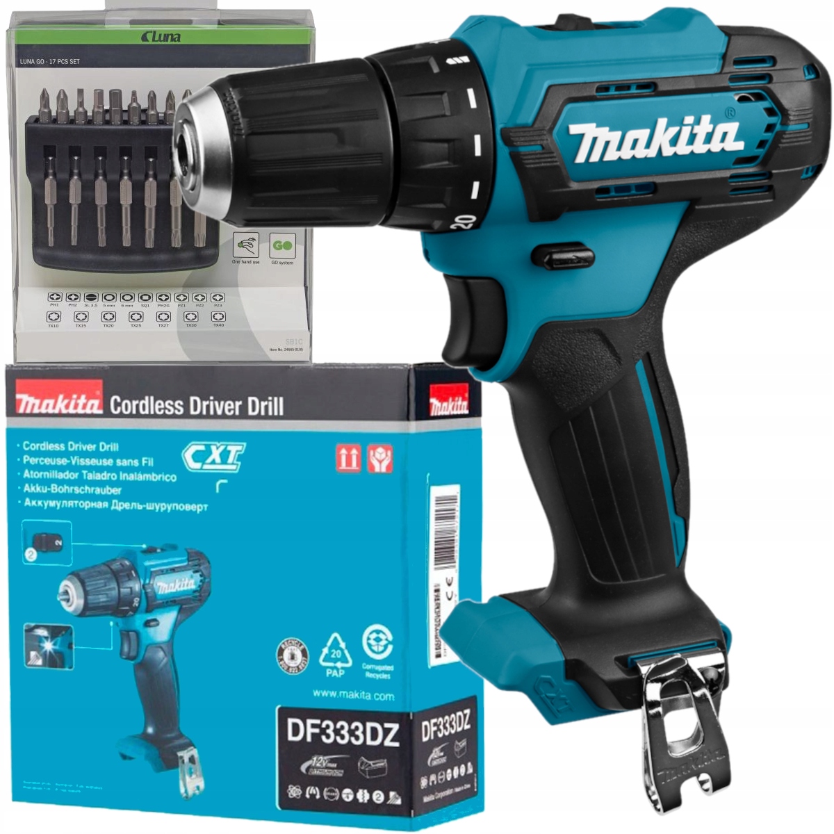 Taladro atornillador Makita DF333D 12Vmax CXT 10mm