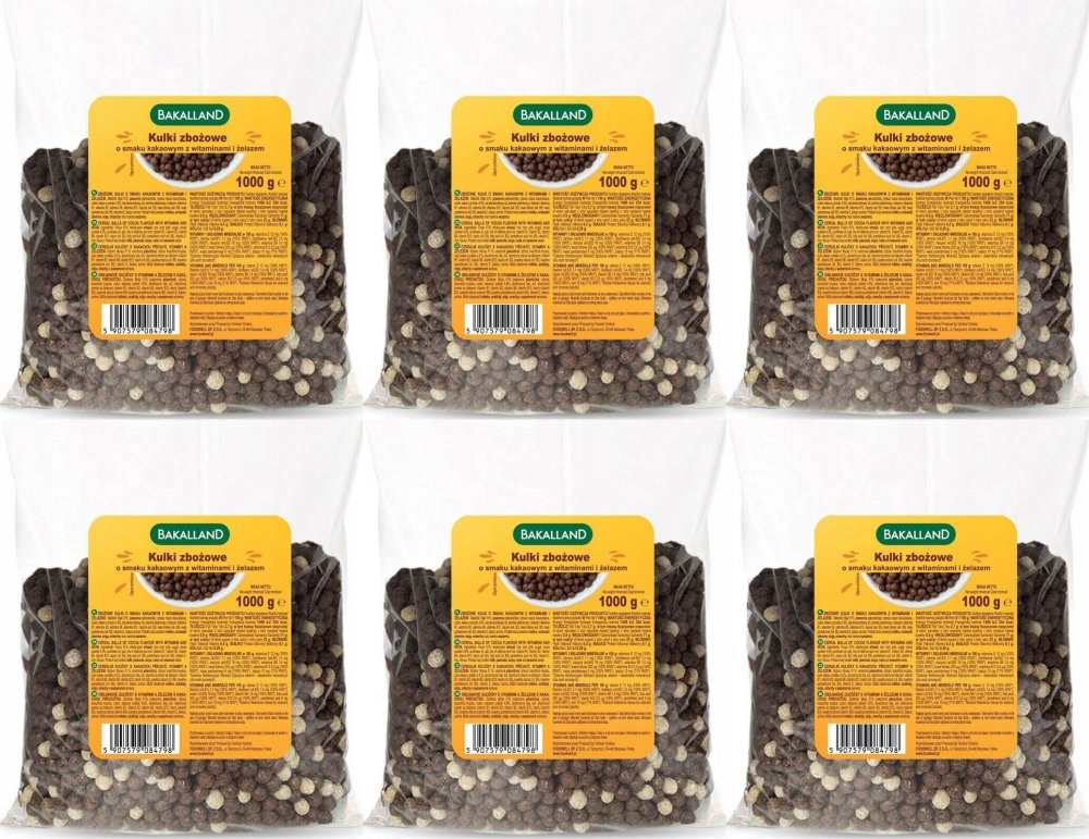 Bakalland Kulki zbożowe czekolada i wanilia 1 kg x6