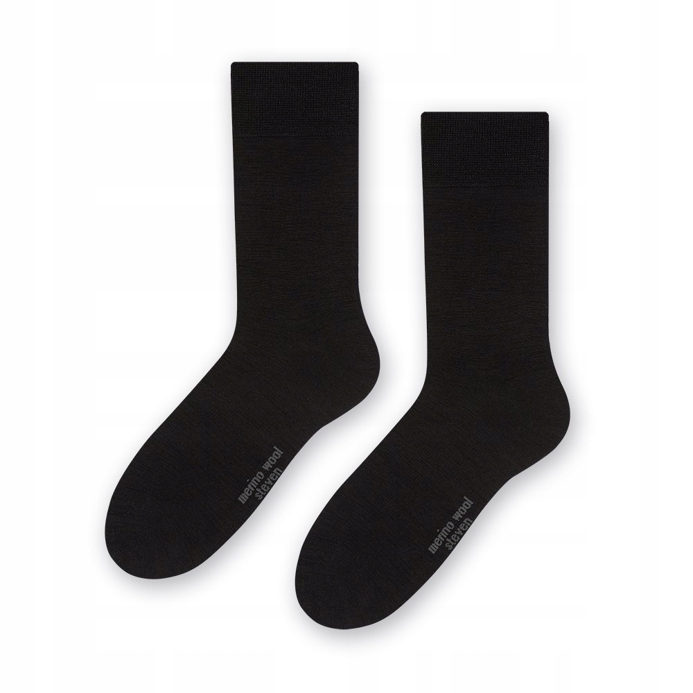 

Czarne skarpety męskie merino wool SK271 41-43