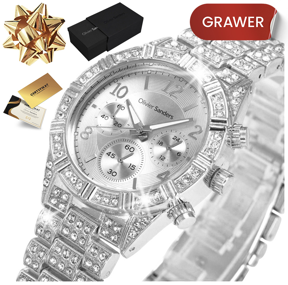 Stříbrné Dámské Hodinky S Krystaly Swarovski 925 Jako Dárek Pro Manželku