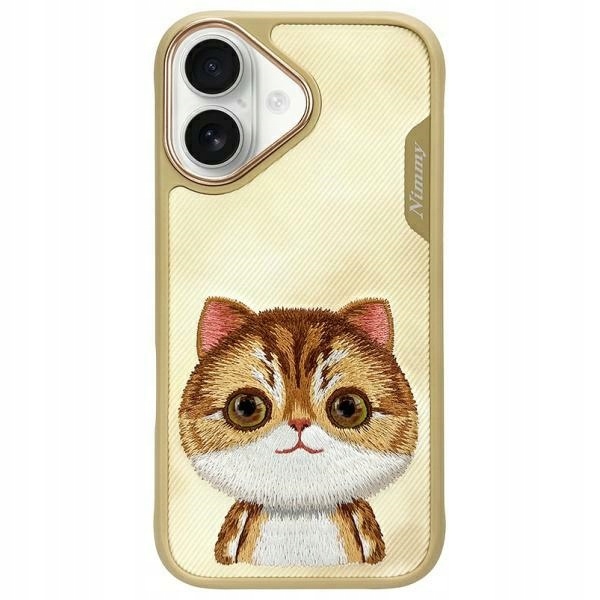 Nimmy Etui Case Do Iphone 16 6.1 Big Eyed Pet Cat Ochronne Antypowierniowe