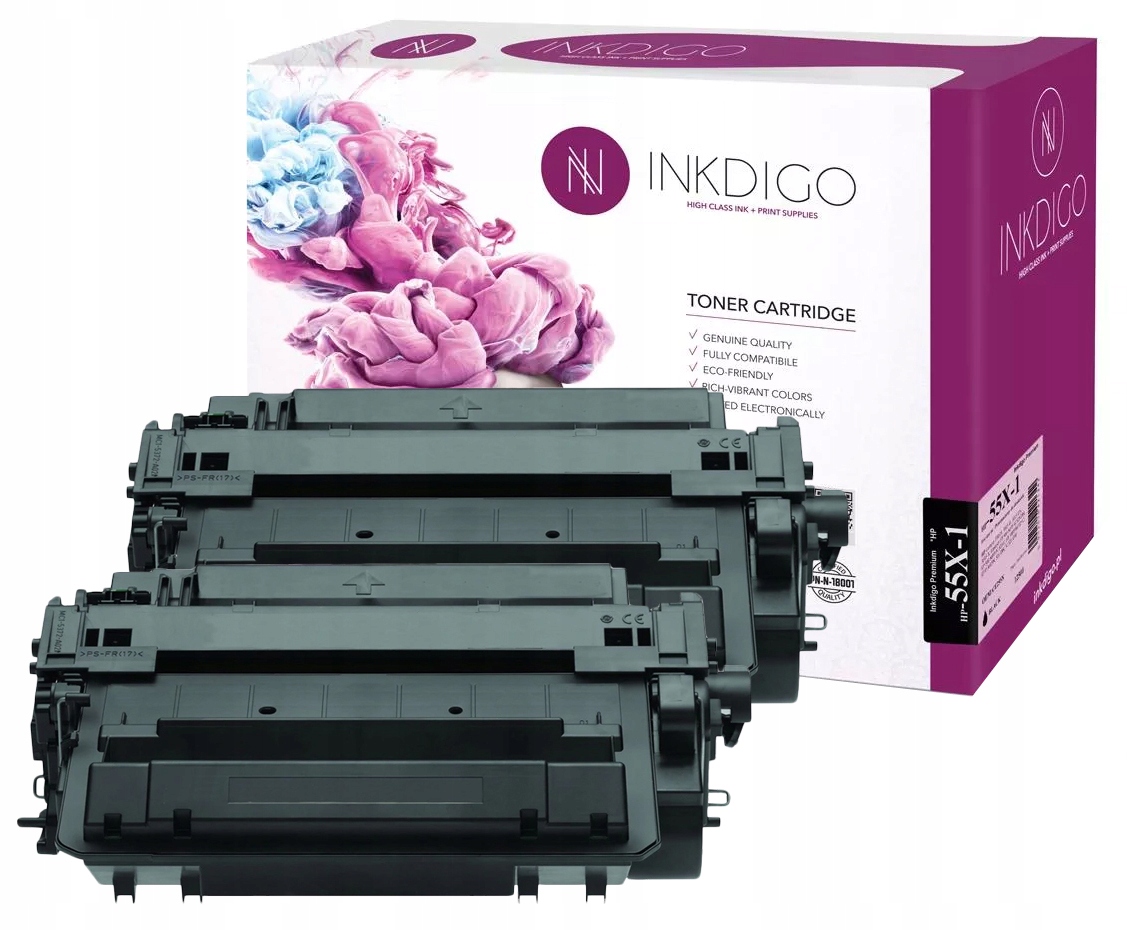 

2X Toner Inkdigo Do Hp 55X CE255A Black 12500STR.