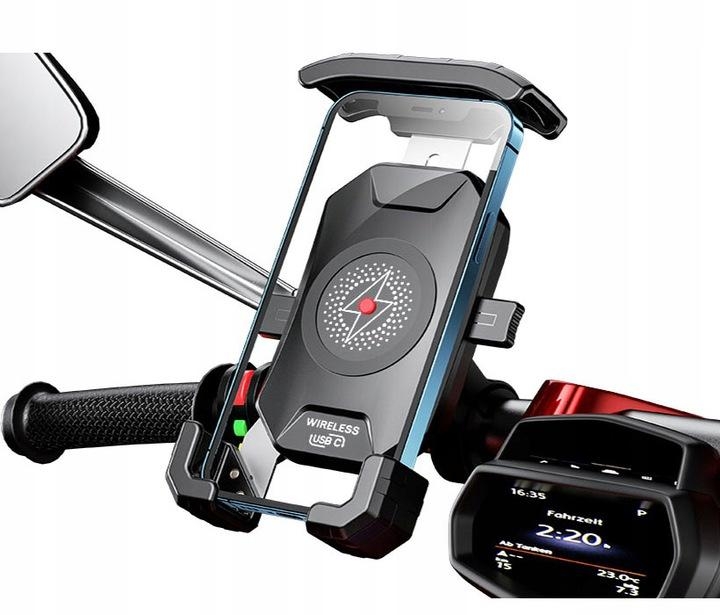 Biketec Držiak Na Motocykel S Indukčnou Nabíjačkou Na Telefón Namontovaný Na K