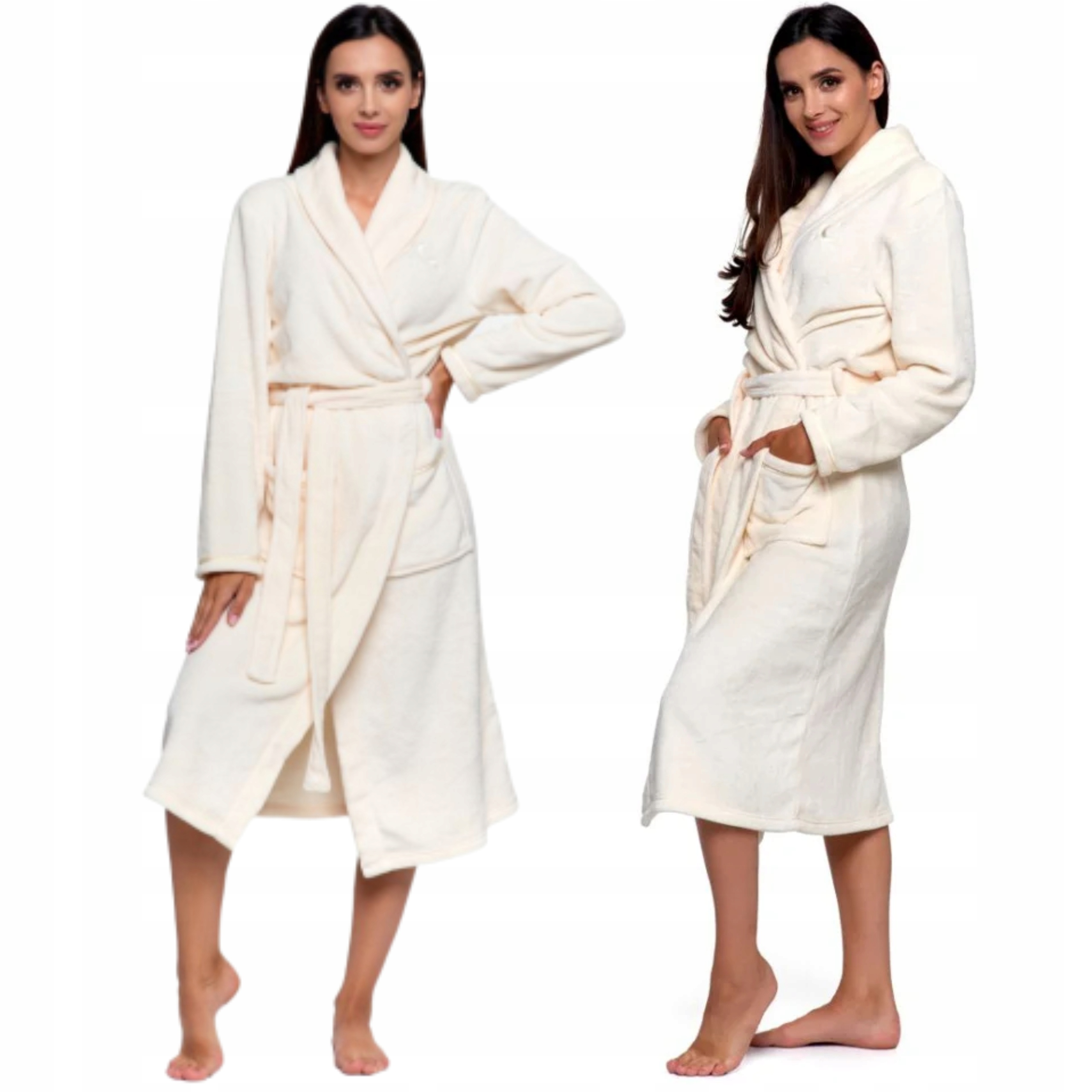 Elegantní dámský dlouhý měkký teplý župan s příjemným zavazováním Moraj XL