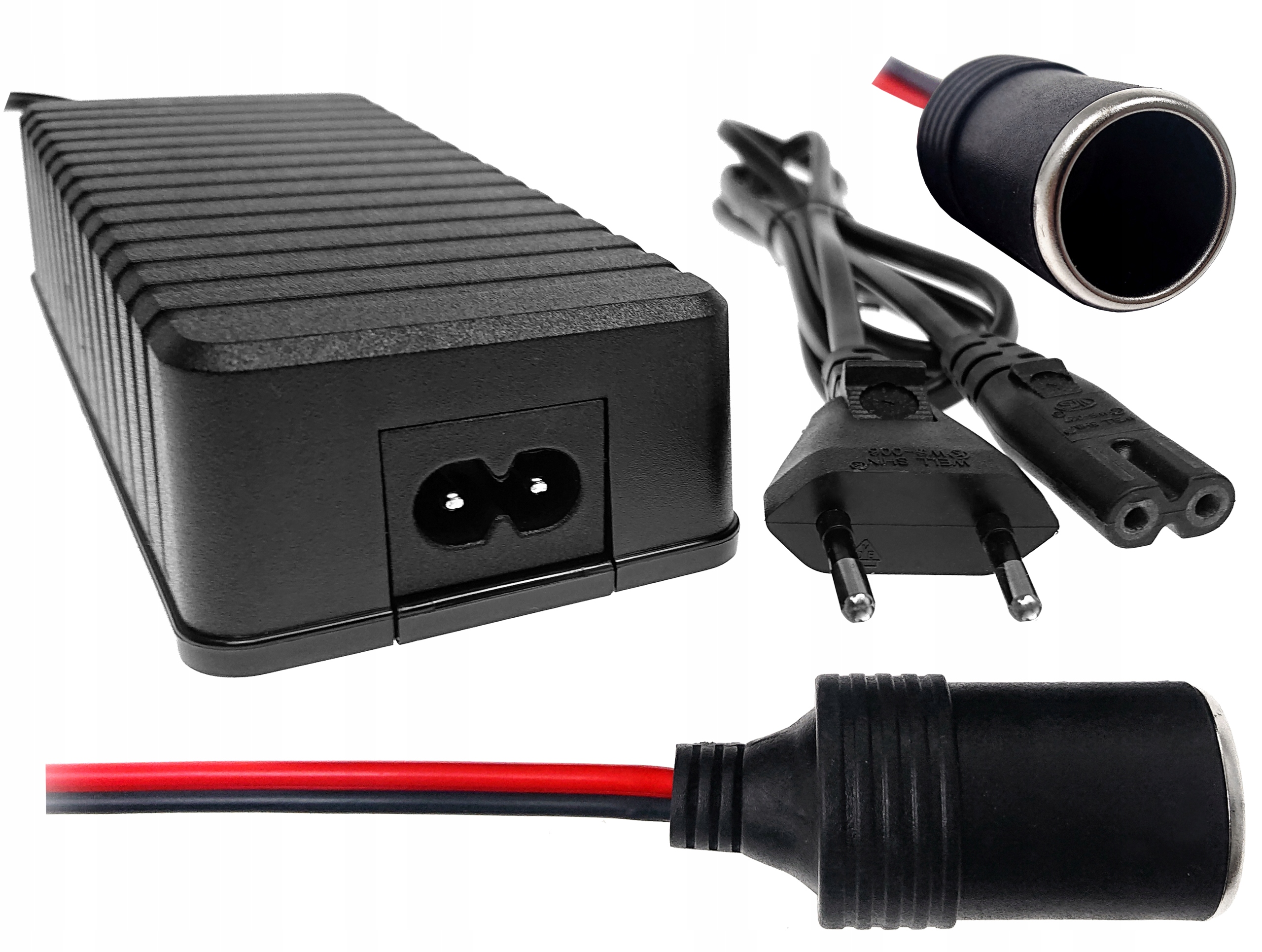 Przetwornica napięcia 12V 60W z gniazdem zapalniczki 170 cm