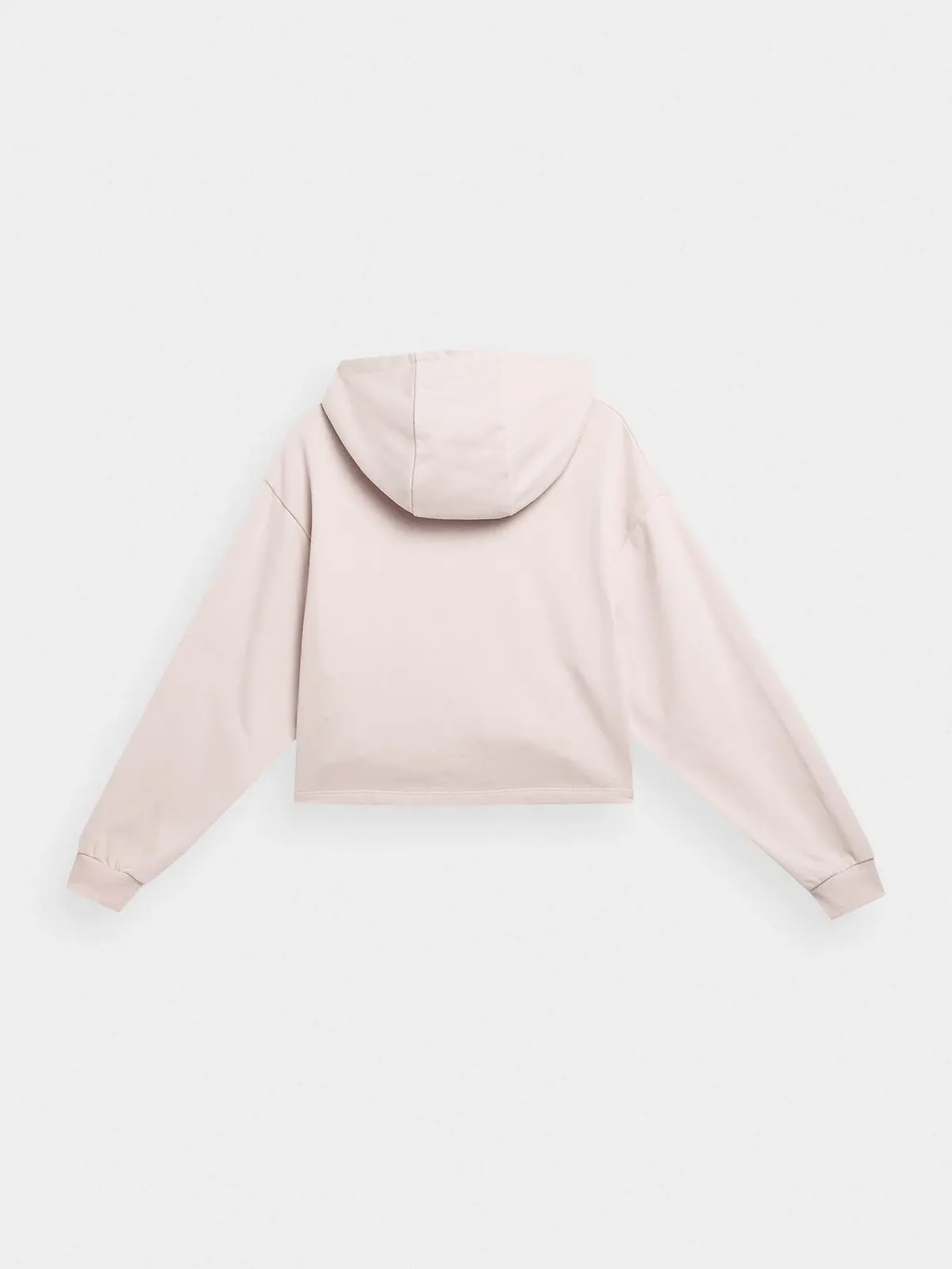 BLUZA DAMSKA 4F DRESOWA Z KAPTUREM SPORTOWA KRÓTKA SS23F244 Kolor beżowy