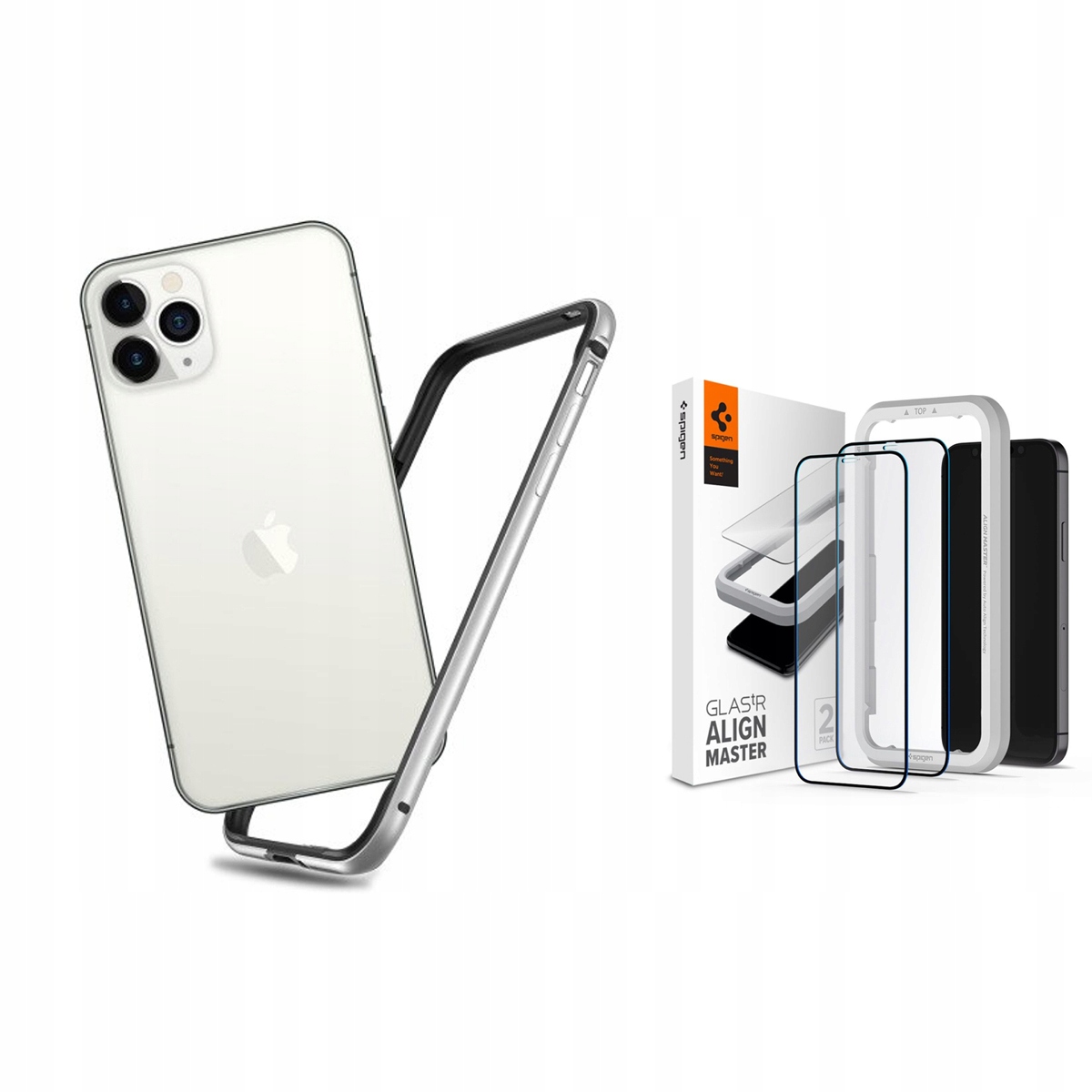 

Bumper Ramka Do Iphone 12/12 Pro +2X Szkło Spigen